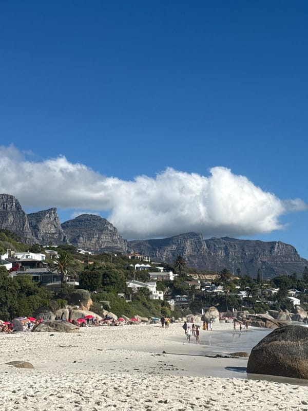 Afternoon beach scenes documented at Cape Town's Camps Bay