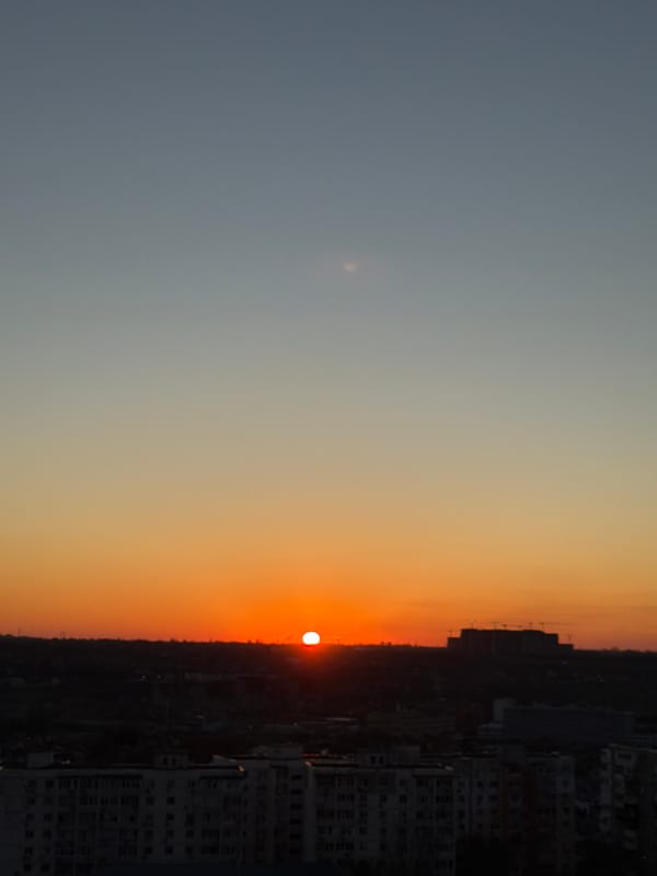 Sunset captured across multiple locations in Rostov-on-Don
