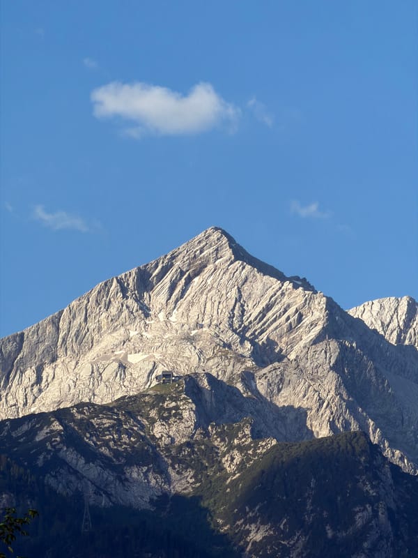 Zugspitze in sharp sunlight, multiple angles