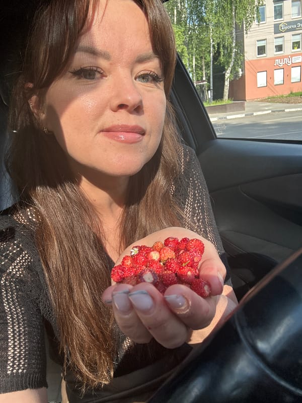 Summer stroll and wild strawberry picking along Chaikovsky's waterfront