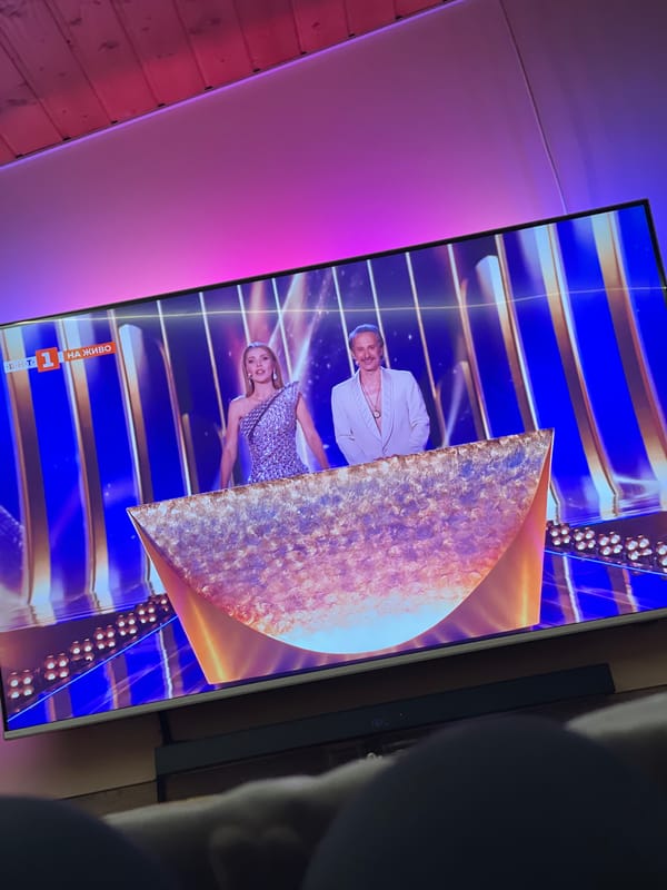 Woman watches Eurovision with poodle, takes selfies in Sofia