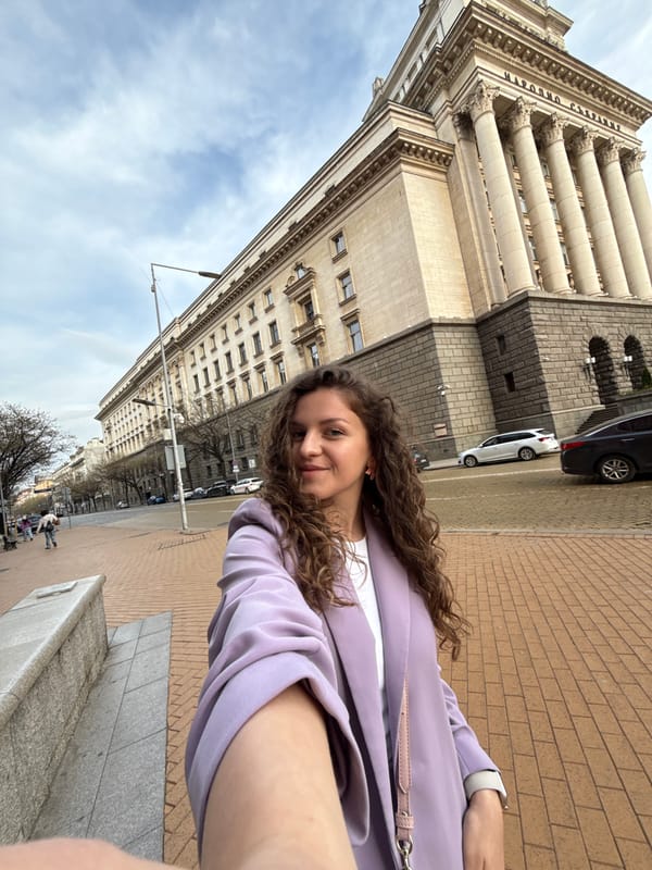 Tourist photographs captured at Sofia National Assembly building