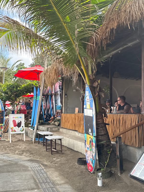 Early morning scenes documented across Kuta beach area