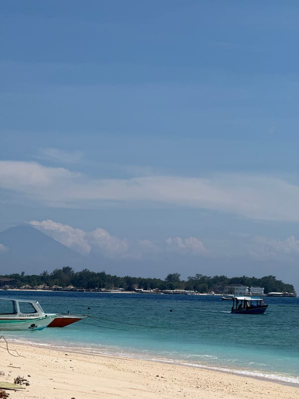 Early morning beach life documented at Indonesian coastal resort