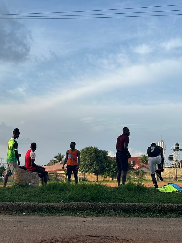 Afternoon football training and street life in Abuja