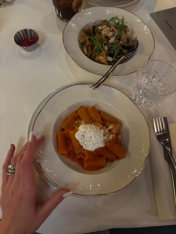 Diner captures pasta meal at Yerevan restaurant
