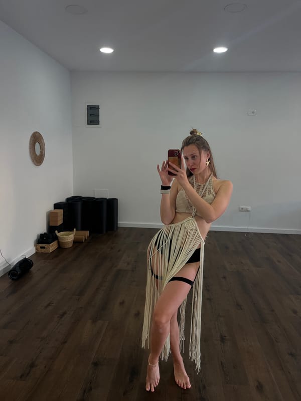 Woman photographed at multiple Budva locations during afternoon outing