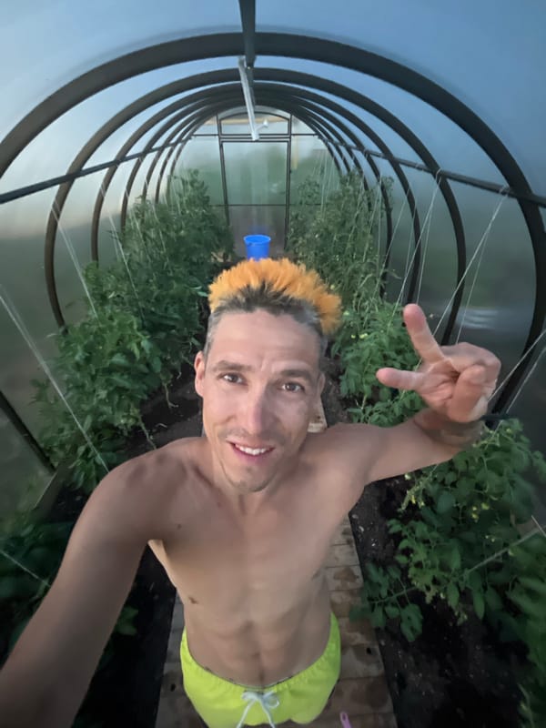 Backyard summer hangout in Chaikovsky, Russia