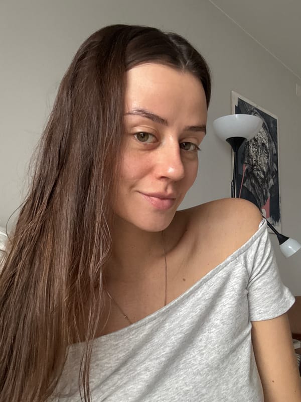 Woman takes indoor selfie in Krasnoyarsk, Russia