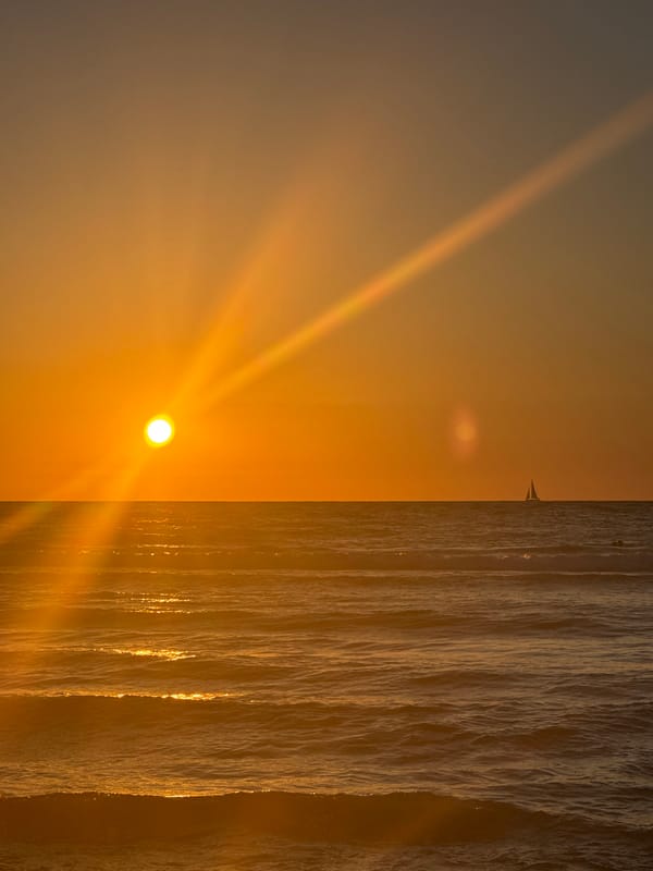Golden hour on the Tel Aviv waterfront