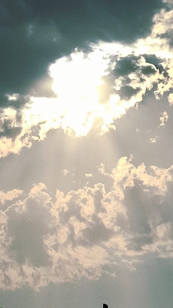 Dramatic cloud break over Fergana City on a July afternoon