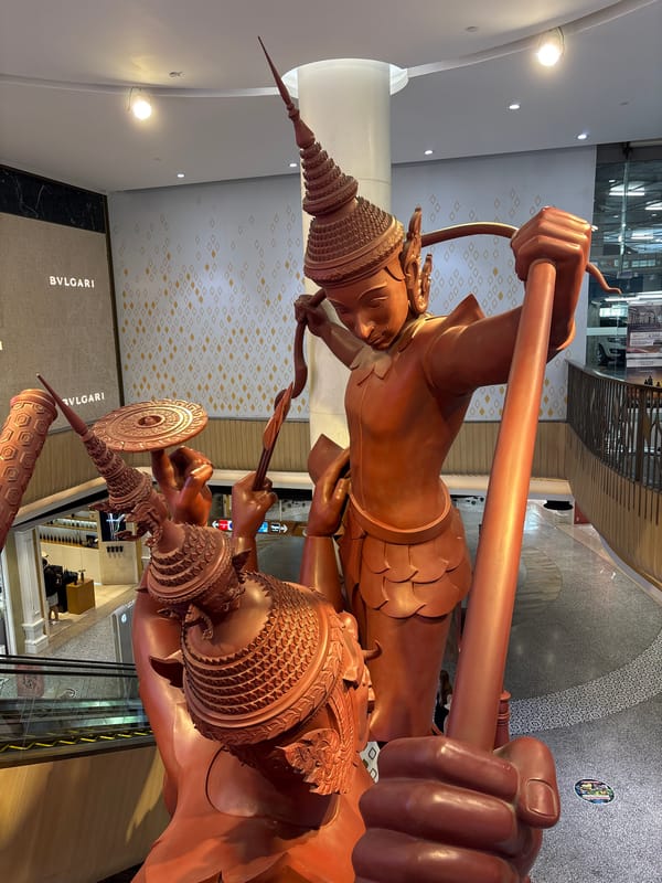 Morning shopping mall visit documented in Wichit Thailand