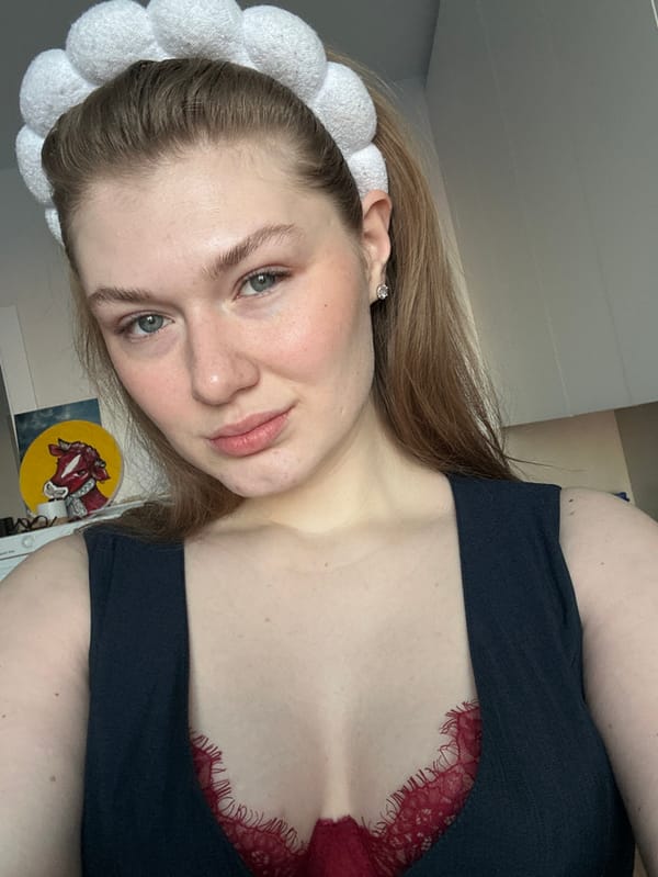 Woman documents morning beauty routine in Kazan, Russia