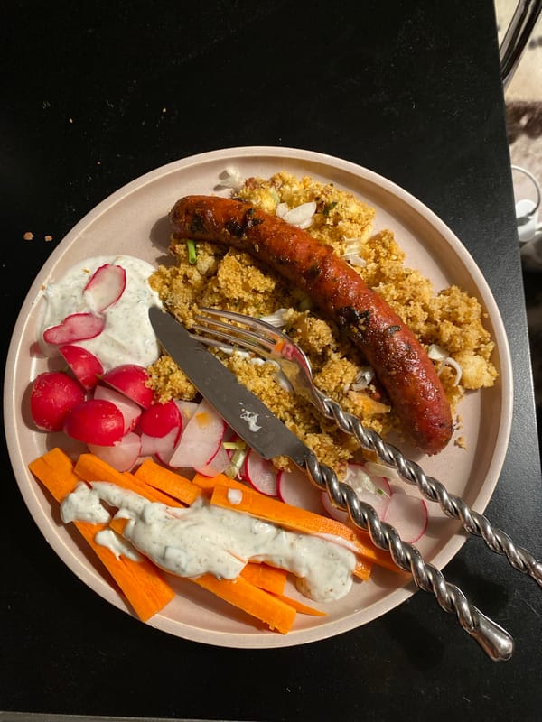 Dinner documented in Villeurbanne, France evening meal