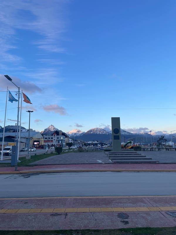 Evening street and market scenes documented in Ushuaia
