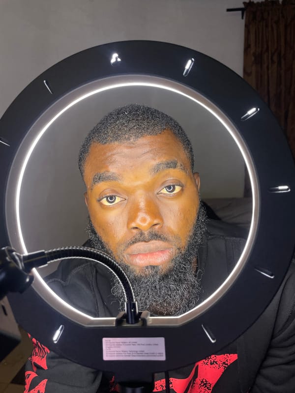 Quick indoor photo session in Jos, Nigeria, with ring light and multiple looks.