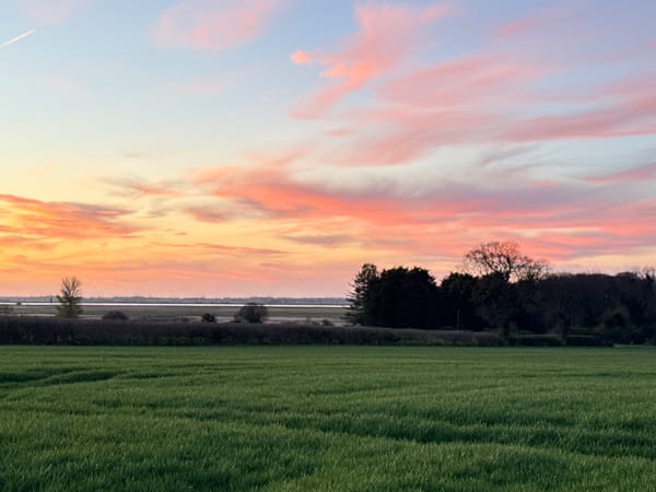 Norfolk countryside sunset scenes documented across rural fields