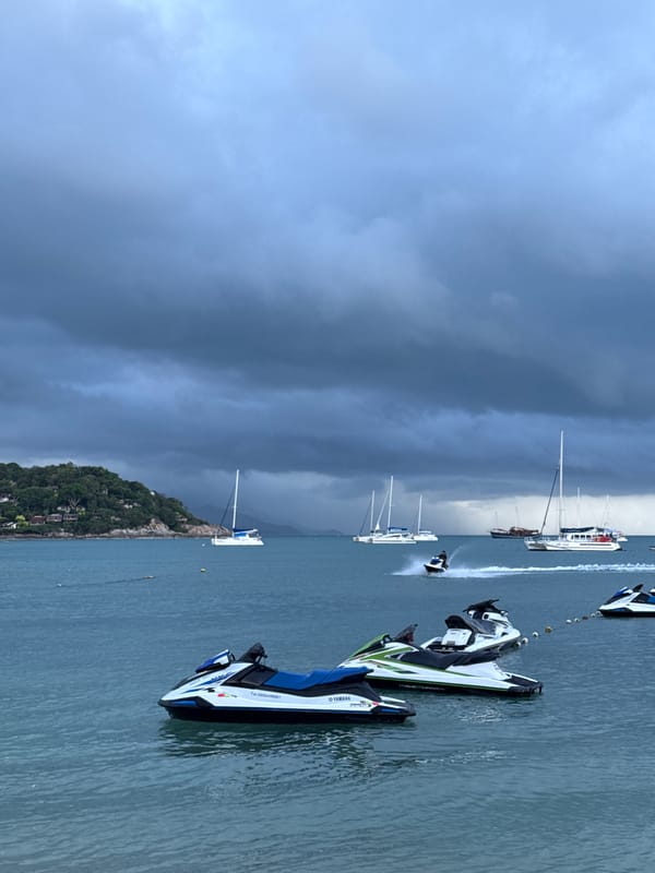 Water sports activity observed at Choeng Mon beach Thailand