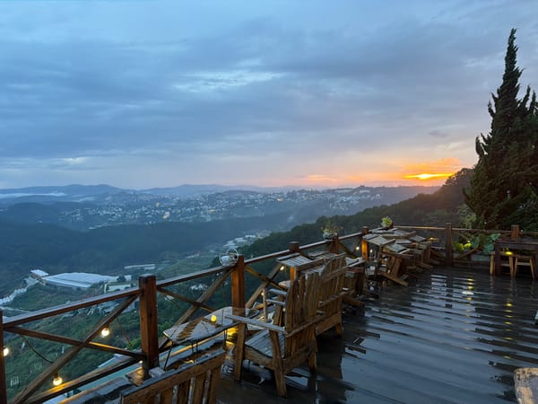Dawn to dusk views captured over Vietnamese mountain city