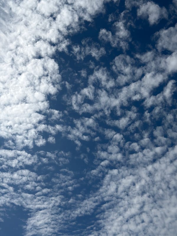 Cumulus clouds spotted over Luxembourg skies