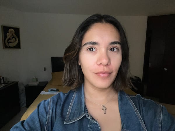 Person photographs self and surroundings in Mexican town