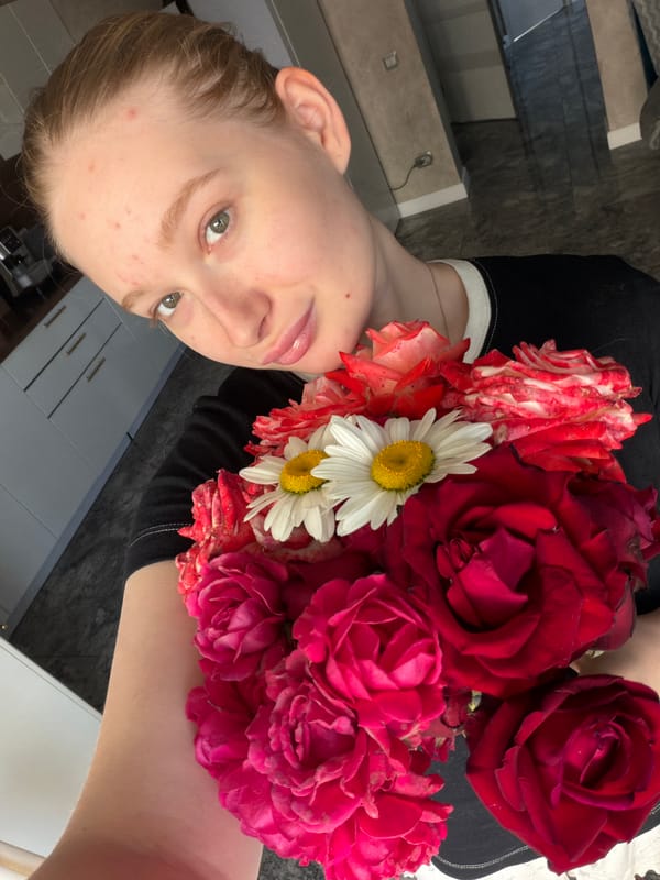 Mixed flower bouquet photographed in Rossiyskiy, Russia