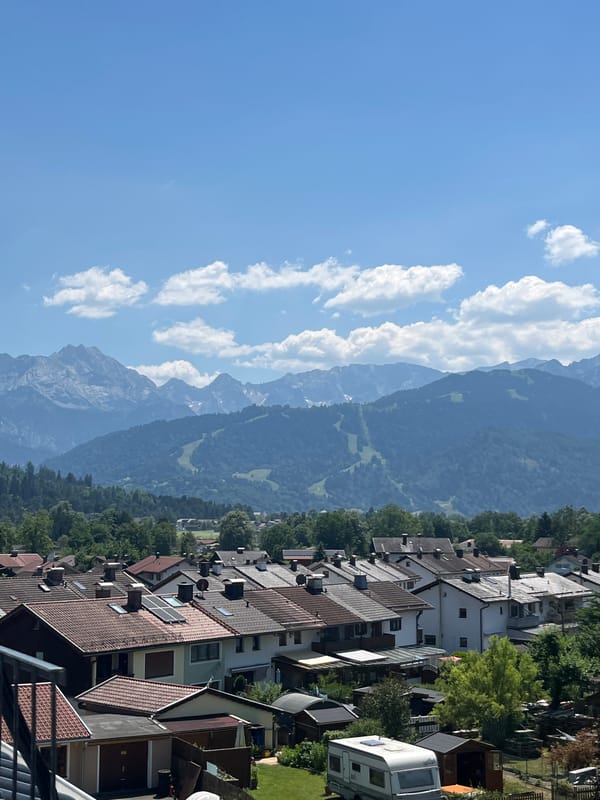 Balcony views and Alpine scenery in sunny Garmisch-Partenkirchen