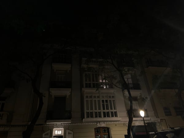 Quiet nighttime street scenes documented in Valencia, Spain
