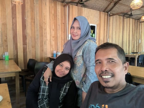 Morning life documented in Santan, Indonesia restaurant and streets
