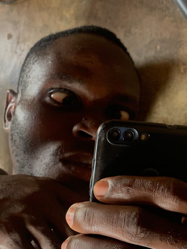 Person documents morning routine with dog in Ikorodu, Nigeria