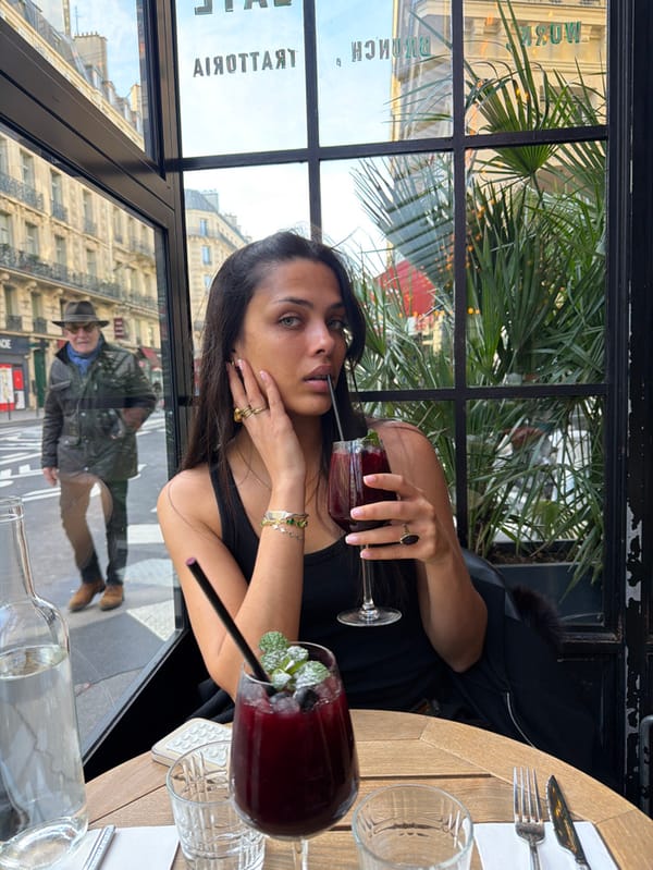 Two women enjoy extended lunch at Paris cafe