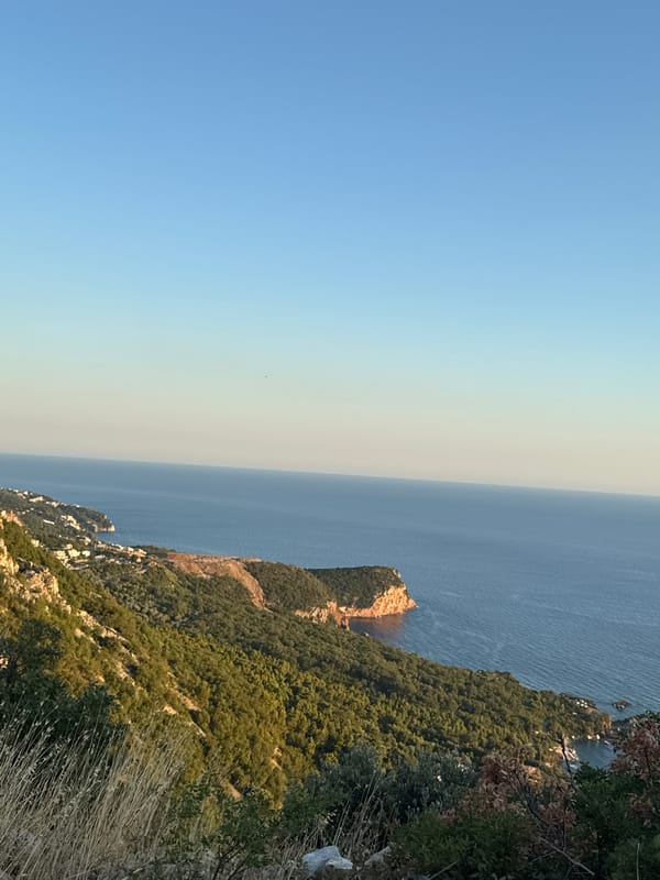 Golden hour over Sveti Stefan's coastline, Adriatic Sea