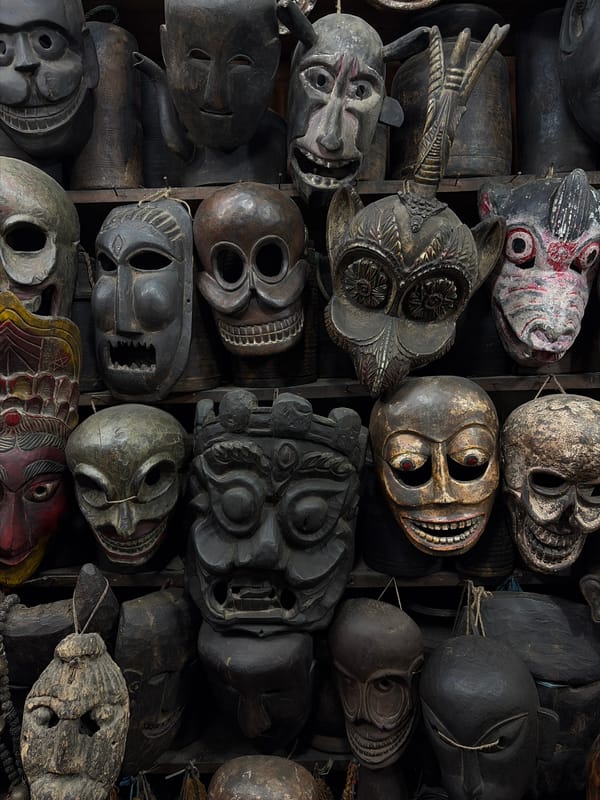 Traditional craft shops and street life documented in Kathmandu
