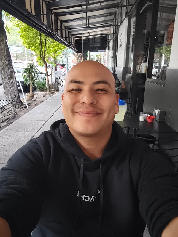 Man dines alone at outdoor Mexico City restaurant