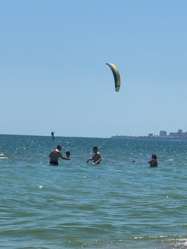 Summer morning on the Black Sea coast at Năvodari