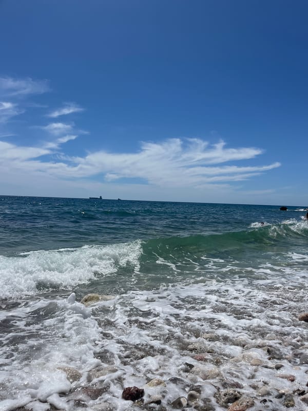 Beach day with snorkeling gear on Montenegro's Adriatic coast
