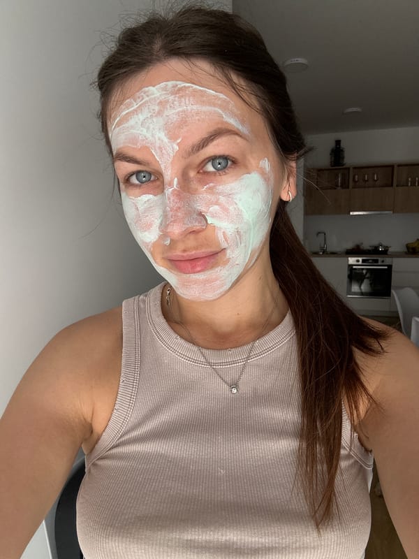 Morning visual captures in Montenegro village include masked woman, game graphic