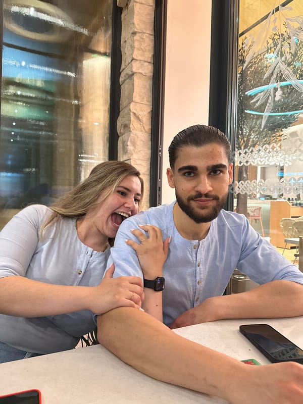 Casual night out at a Nicosia restaurant, castle selfies included