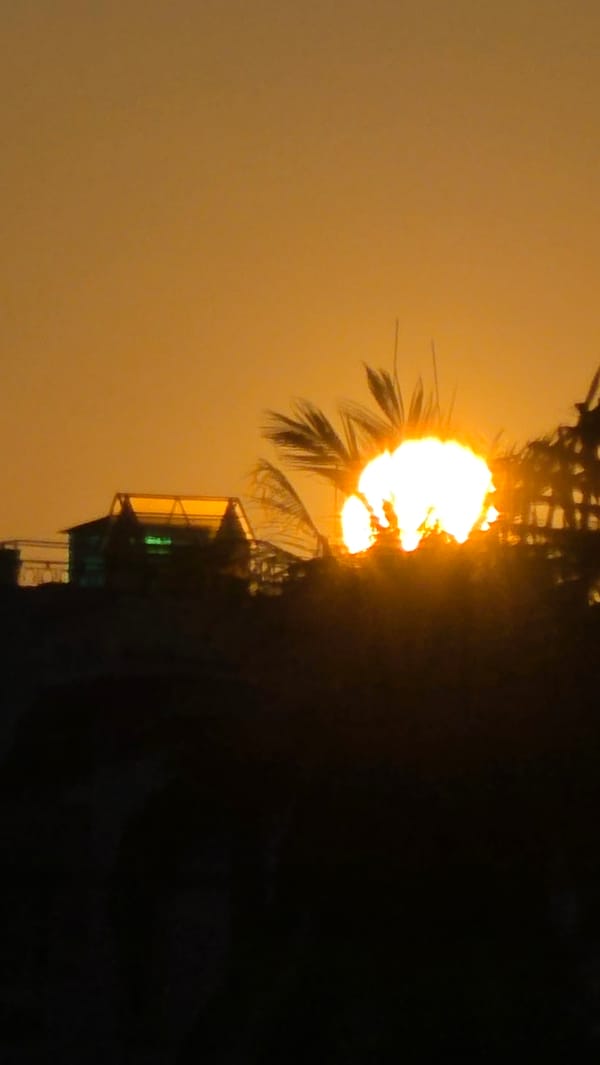 Sunset captured by witnesses in Nha Trang, Vietnam
