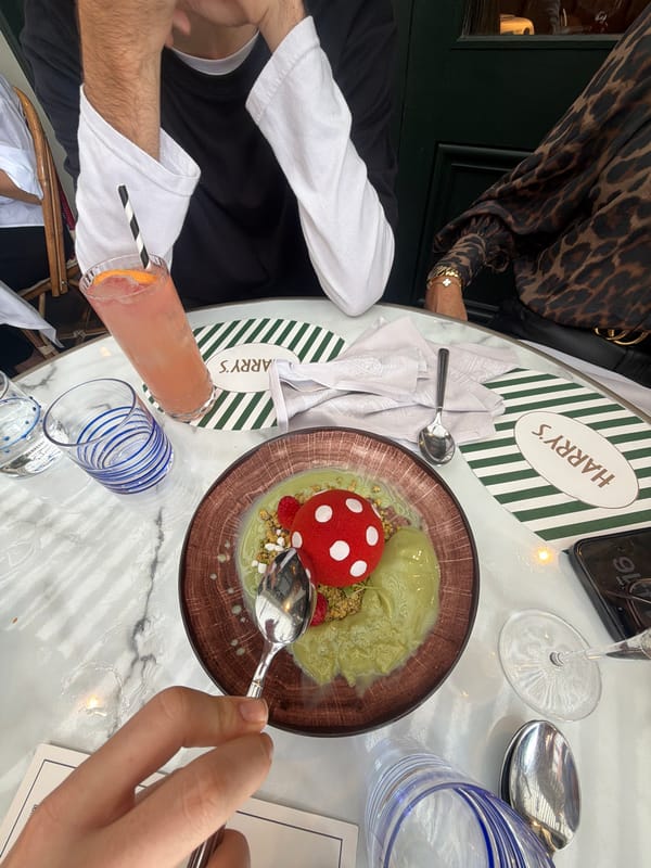 Toadstool dessert steals the show at Harry's Bar London