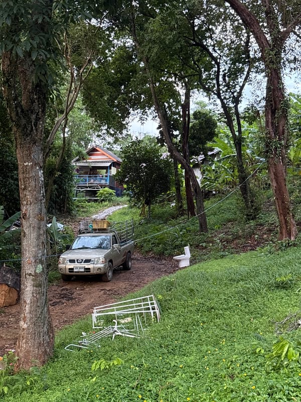 Hillside walk documented through residential Karon, Thailand streets
