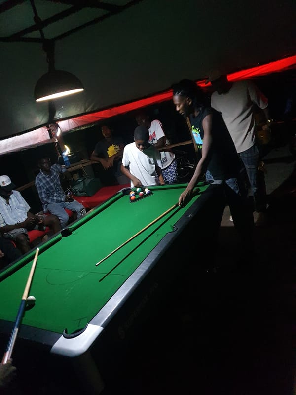 Evening pool game draws crowd in Lokoja recreational venue