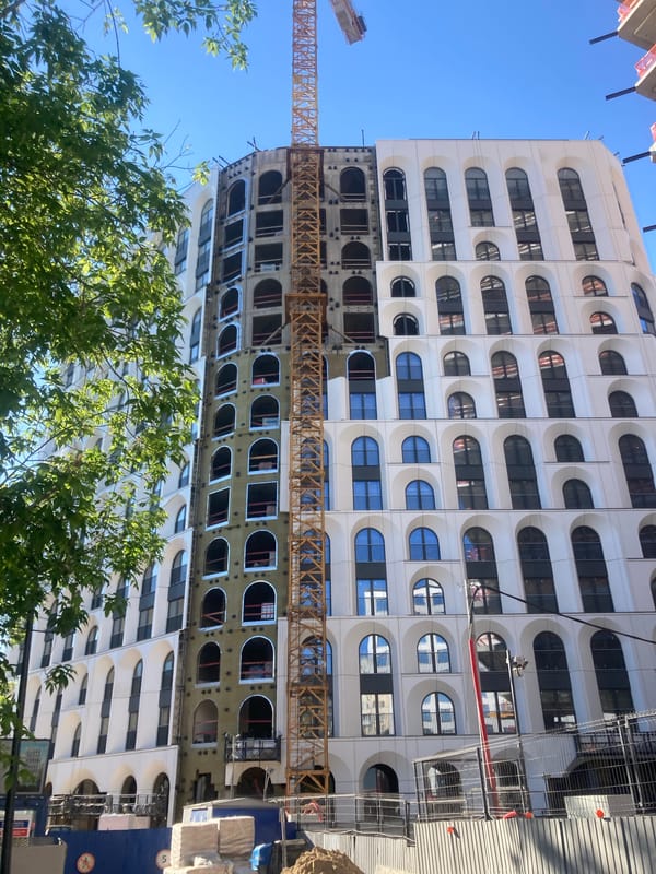 Moscow construction site documented across multiple viewpoints