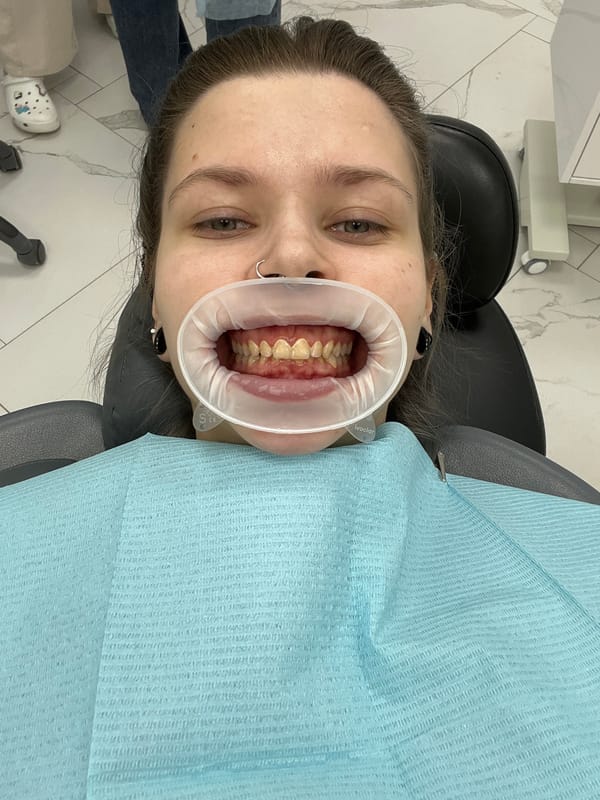 Woman receives dental treatment at Moscow clinic