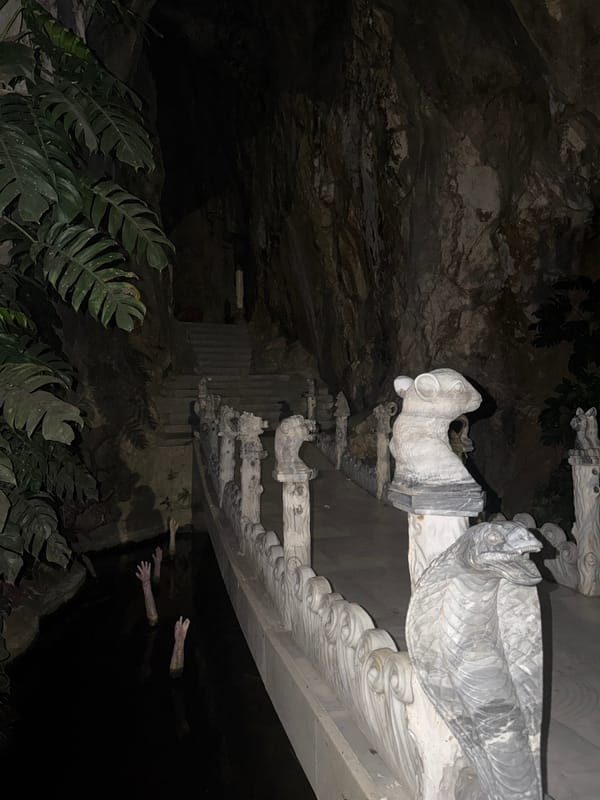 Nighttime scenes documented around Kim Long communal house, Đà Nẵng