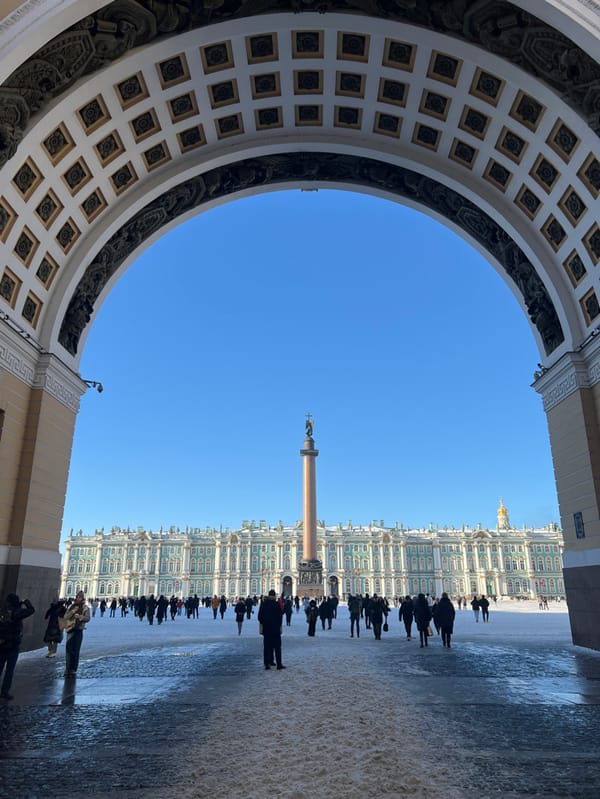 Winter street life documented across Saint Petersburg's historic center