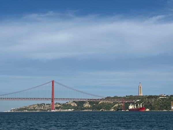 Boat journey documented on Tagus River in Lisbon