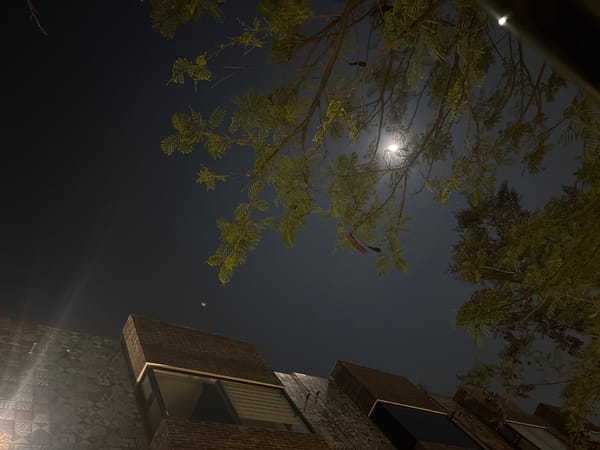 Full moon night captured across Cholula, Mexico