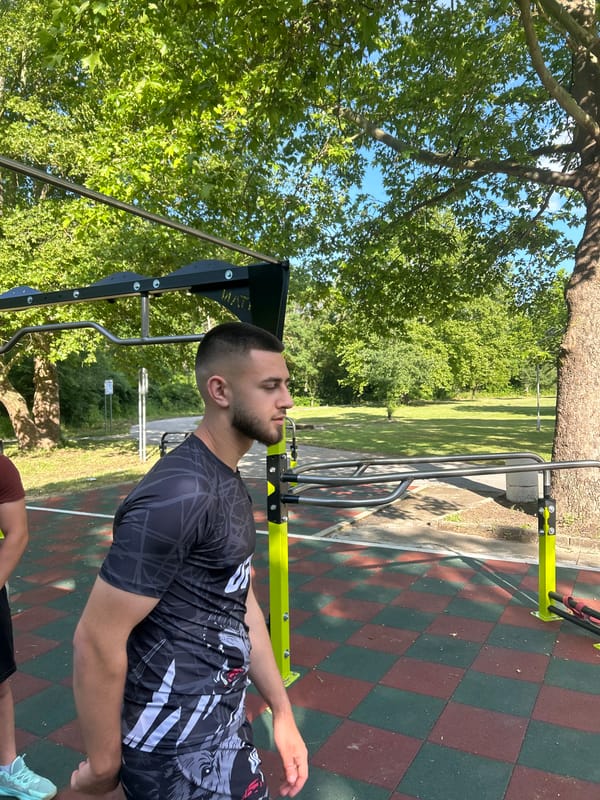 Friends exercise together at riverside park in Elhovo, Bulgaria