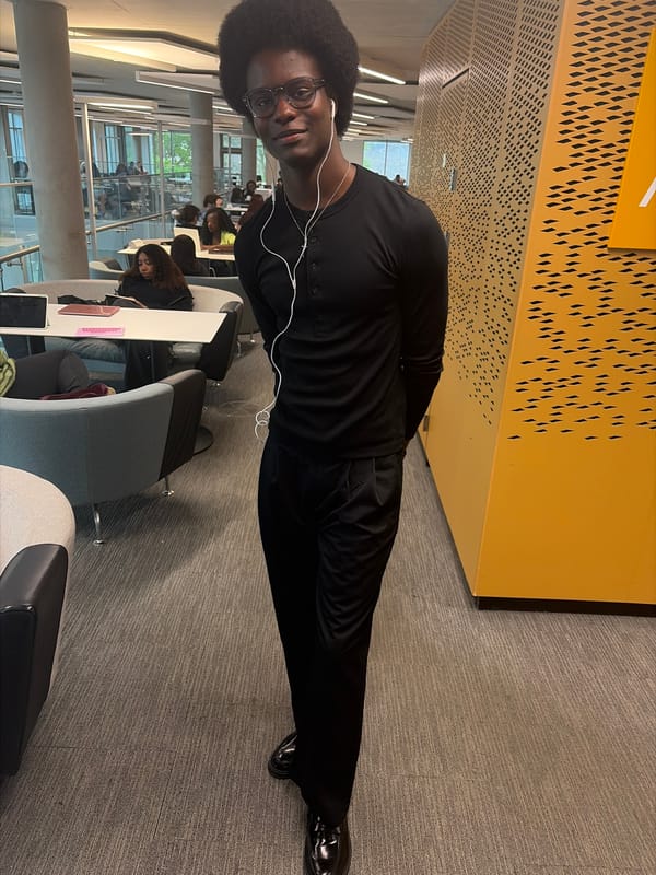 Person observed studying in Canterbury library facility